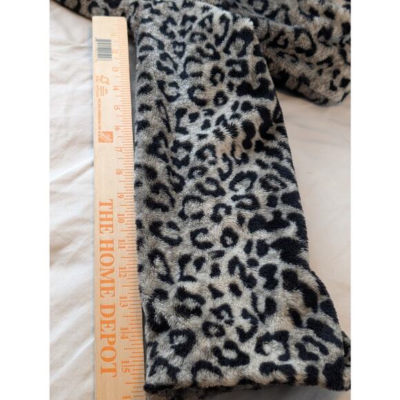 Alice + Olivia Leopard Faux Fur Coat Gray Black S - Picture 8 of 9